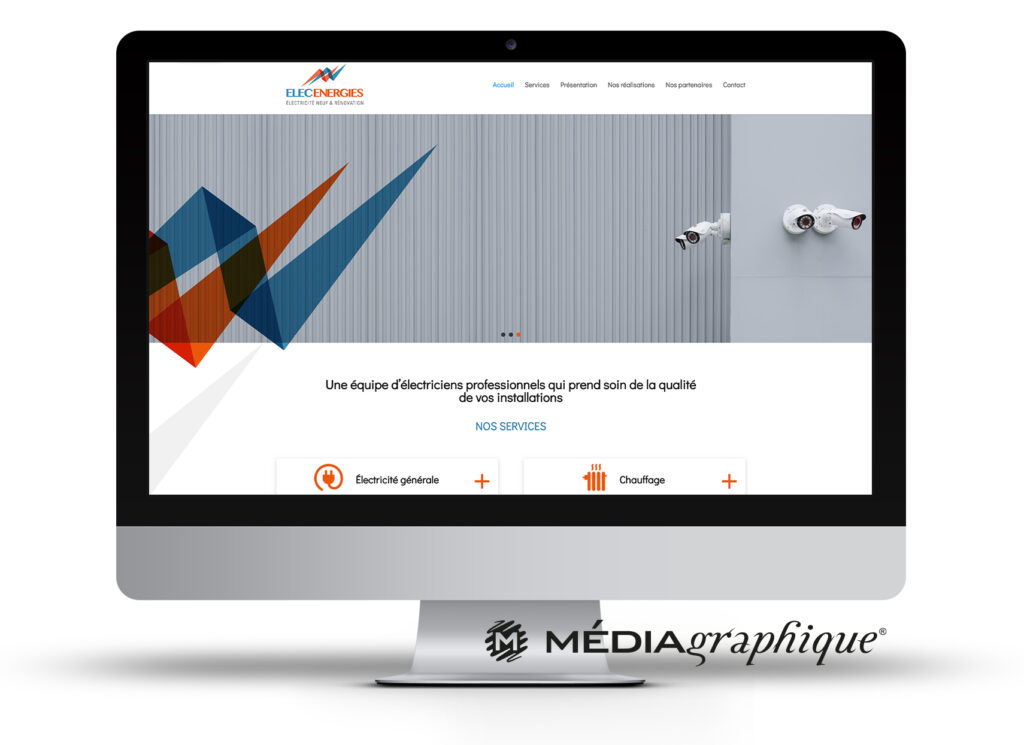 réalisation d'un one page pour un électricien