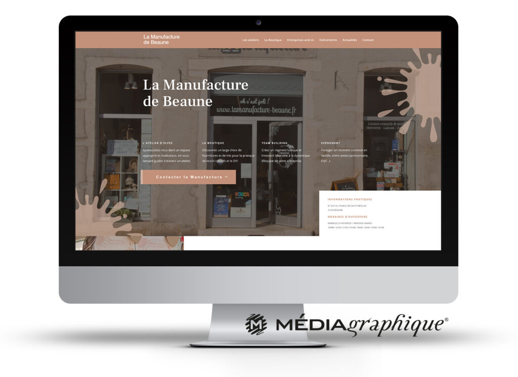 réalisation de site internet pour une boutique à Beaune