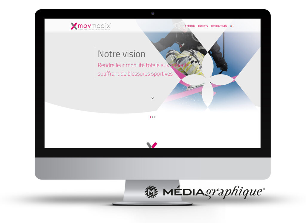 Site internet réalisé par Médiagraphique pour l'entreprise Movmedix